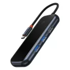 Baseus AcmeJoy 5 az 1-ben hub, USB-C - 2xUSB 3.0, USB 2.0, USB-C PD, HDMI (sötétszürke)