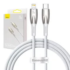   Baseus Glimmer USB-C - Lightning töltőkábel, 20W, 1m (fehér)