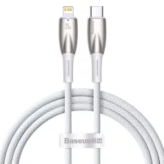   Baseus Glimmer USB-C - Lightning töltőkábel, 20W, 1m (fehér)