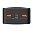 Baseus Bipow Powerbank, 30000mAh, 20W (fekete)