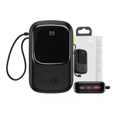   Baseus Qpow PRO Powerbank Powerbank Baseus Qpow PRO Lightning kábellel, 20000mAh, 20W (fekete)