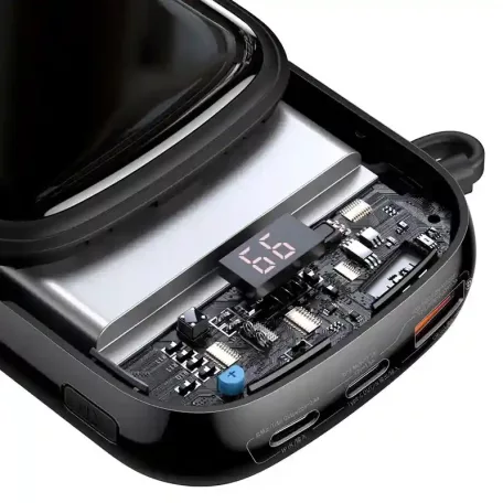 Baseus Qpow PRO Powerbank Powerbank Baseus Qpow PRO Lightning kábellel, 20000mAh, 20W (fekete)