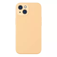   Baseus Liquid Silica iPhone 14 Plus Tok, üvegfólia és tisztító készlet (sárga)