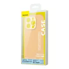 Baseus Liquid Silica iPhone 14 Pro Tok, üvegfólia és tisztító készlet (sárga)