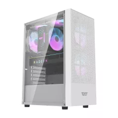   Darkflash A290 számítógépház + 3 RGB ventilátor (fehér)
