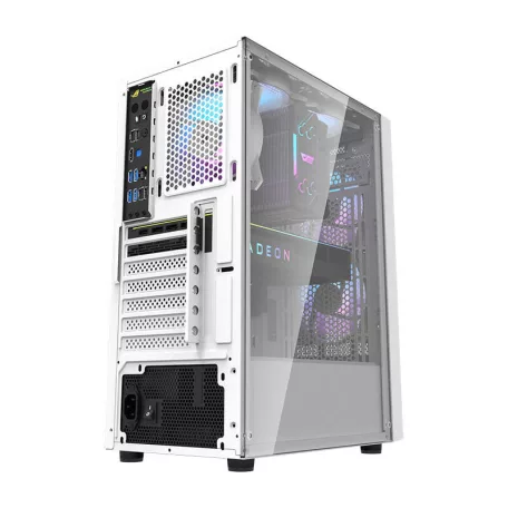 Darkflash A290 számítógépház + 3 RGB ventilátor (fehér)
