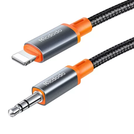 Mcdodo kábel CA-0780 Lightning 3,5 mm-es mini jack 3.5mm AUX, 1,2m (fekete)