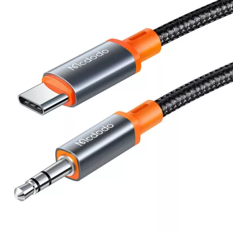 Mcdodo kábel CA-0820 USB-C 3.5mm-es mini jack 3.5mm AUX, 1.2m (fekete)