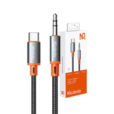 Mcdodo kábel CA-0820 USB-C 3.5mm-es mini jack 3.5mm AUX, 1.2m (fekete)