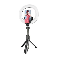 Selfie bot / állvány Puluz LED fénygyűrűvel