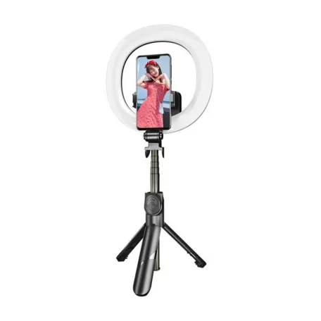 Selfie bot / állvány Puluz LED fénygyűrűvel