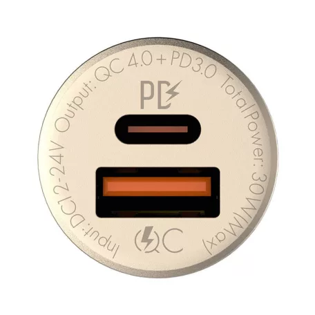 LDNIO C506Q USB, USB-C Car charger + MicroUSB Cable