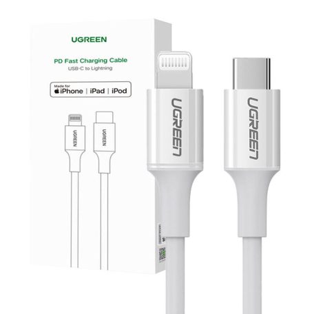 UGREEN 3A US171 Lightning USB-C kábel, 1.5m (fehér)