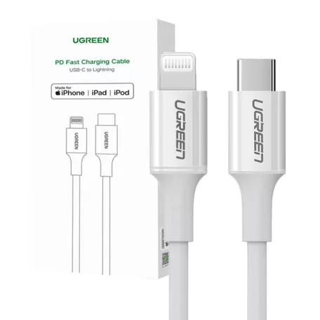UGREEN US171 Lightning-USB-C kábel, 3A, 1,5 m (fehér)