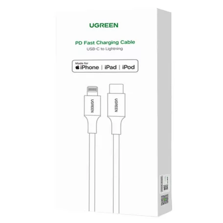 UGREEN US171 Lightning-USB-C kábel, 3A, 1,5 m (fehér)