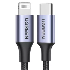 UGREEN US304 Lightning–USB-C kábel, PD 3A, 1,5 m (fekete)