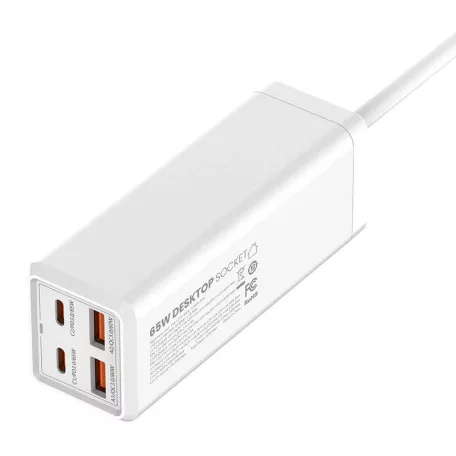Power strip 1 AC konnektorral, 2x USB, 2x USB-C LDNIO SC1418, EU/US, 2500W (fehér)