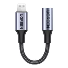   Adapter audio Ugreen US211 Lightning do Mini Jack 3.5mm 0.1m (czarny)