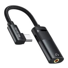   USB-C és AUX mini jack 3,5 mm + USB-C adapter, Mcdodo CA-1880 (fekete)