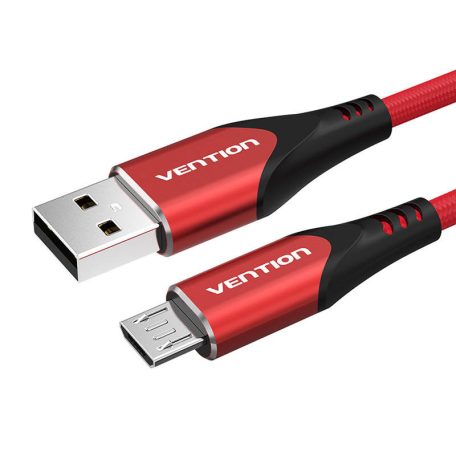 Cable USB 2.0 to Micro USB Vention COARG 3A 1.5m (Red)