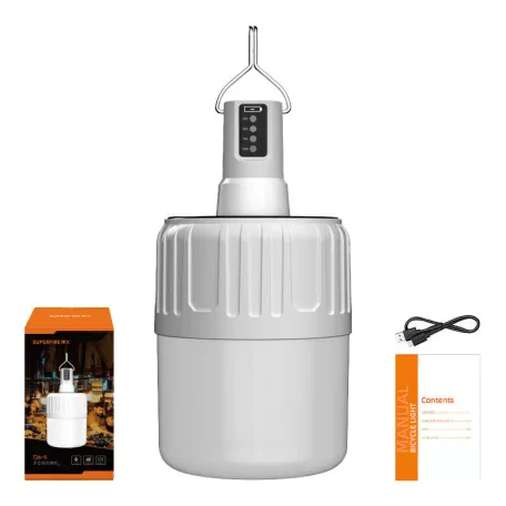 Kemping lámpa Superfire T26-S – 500 lm, napelemes, 18W, 3 mód