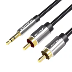   Cable Audio 3.5mm Male to 2x RCA Male Vention BCFBG 1.5m Black