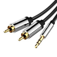   Cable Audio 3.5mm Male to 2x RCA Male Vention BCFBG 1.5m Black