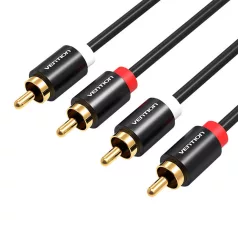   Kábel 2x RCA (Cinch) 2x RCA (Cinch) Vention VAB-R06-B200 2m (fekete)