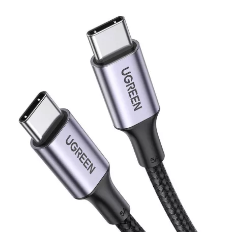 Ugreen US316 USB-C - USB-C kábel, 100W, 5A 0,5m (fekete)