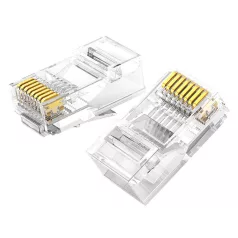   UGREEN 50961 RJ45 Cat 6 csatlakozóvég, 10-es csomag (átlátszó)