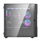 Darkflash DK431 Glass számítógépház + 4 RGB ventilátor (fekete)