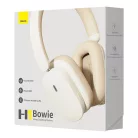 Baseus Bowie H1 Bluetooth 5.2 fejhallgató, ANC (fehér)