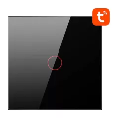   Érintőkapcsoló WiFi Avatto TS02-EU-B1 Single TUYA (fekete)