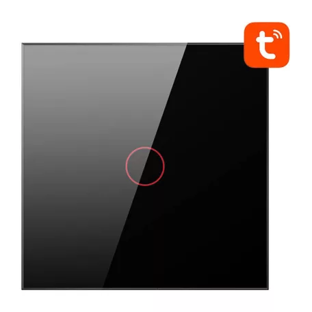 Érintőkapcsoló WiFi Avatto TS02-EU-B1 Single TUYA (fekete)