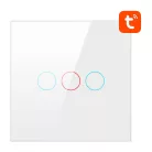 Érintőkapcsoló WiFi Avatto TS02-EU-W3 Triple TUYA (fehér)
