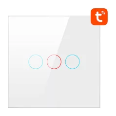   Érintőkapcsoló WiFi Avatto TS02-EU-W3 Triple TUYA (fehér)