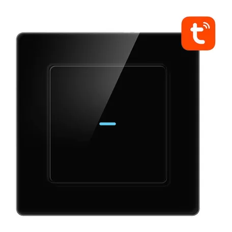 Érintőkapcsoló WiFi Avatto N-TS10-B1 Single TUYA (fekete)