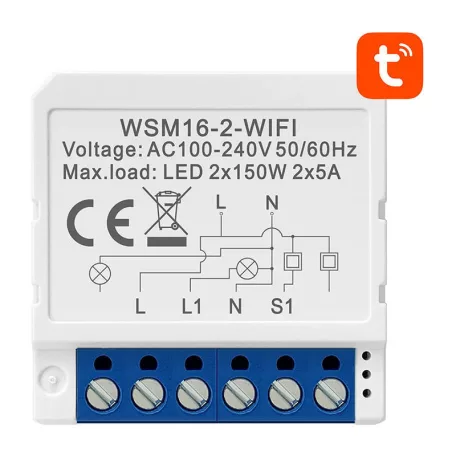 Avatto WSM16-W2 TUYA intelligens Wi-Fi fali kapcsoló