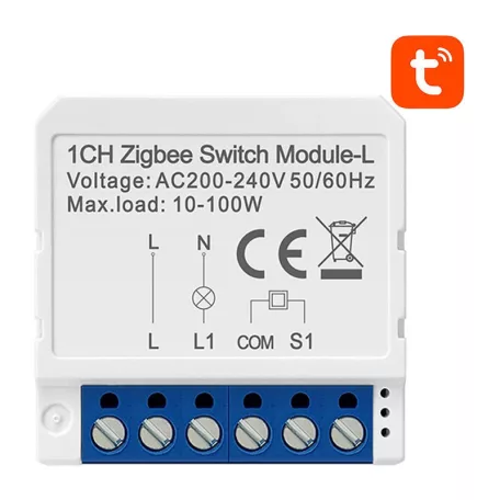 ZigBee Avatto LZWSM16-W1 Semleges nélküli TUYA intelligens aljzatkapcsoló