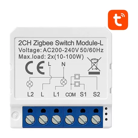 ZigBee Avatto LZWSM16-W2 Semleges nélküli intelligens kapcsoló TUYA
