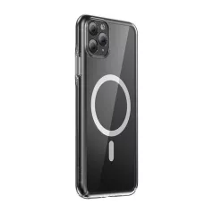   Baseus Crystal Clear mágneses telefontok iPhone 11 Pro Max (átlátszó), edzett üvegfólia + tisztító készlet