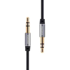 Mini jack 3.5mm AUX kábel Remax RL-L1001m (fekete)