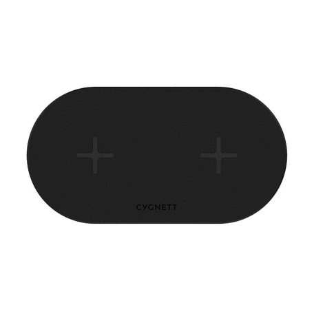 Dual wireless charger Cygnett 20W (black)