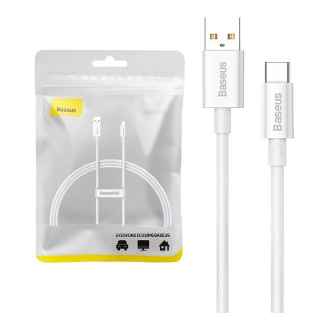 Baseus Superior USB - USB-C kábel, 100W, 1m (fehér)