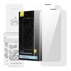   Baseus Corning edzett üvegfólia porszűrővel, iPhone 14 Pro