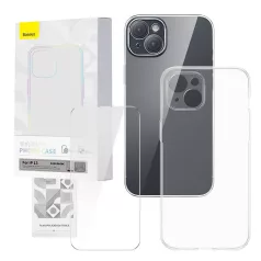   Baseus Corning átlátszó tok és edzett üvegfólia készlet, iPhone 13