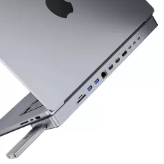   USB-C docking station / Hub for MacBook Pro 16" INVZI MagHub 12in2 with SSD tray (gray)