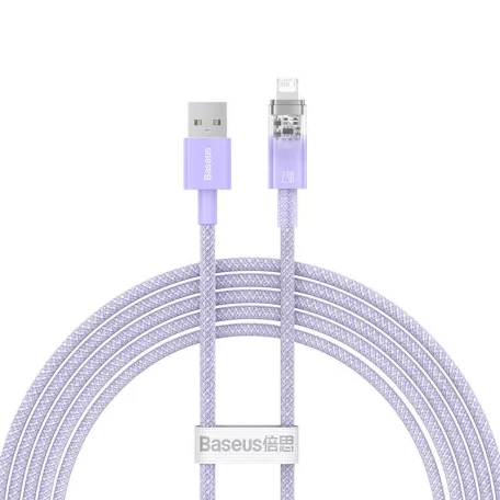 Baseus Explorer Series USB-A / Lightning gyorstöltő kábel 2m, 2,4A (fehér)