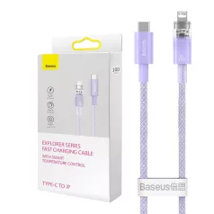   Baseus Lightning Explorer Series USB-C gyors töltőkábel 2m, 20W (lila)