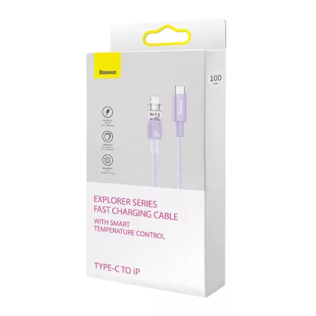 Baseus Lightning Explorer Series USB-C gyors töltőkábel 2m, 20W (lila)